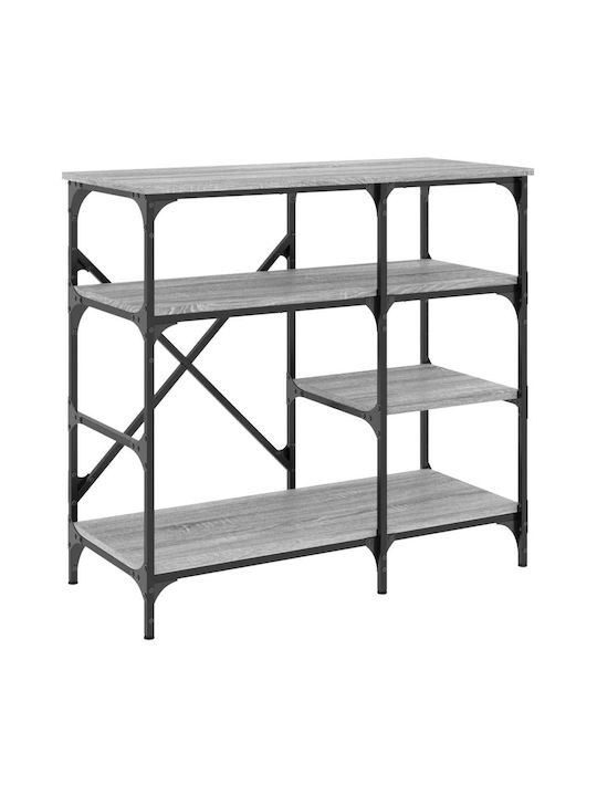 vidaXL Kitchen Rack Metal Gray 90x40x84cm