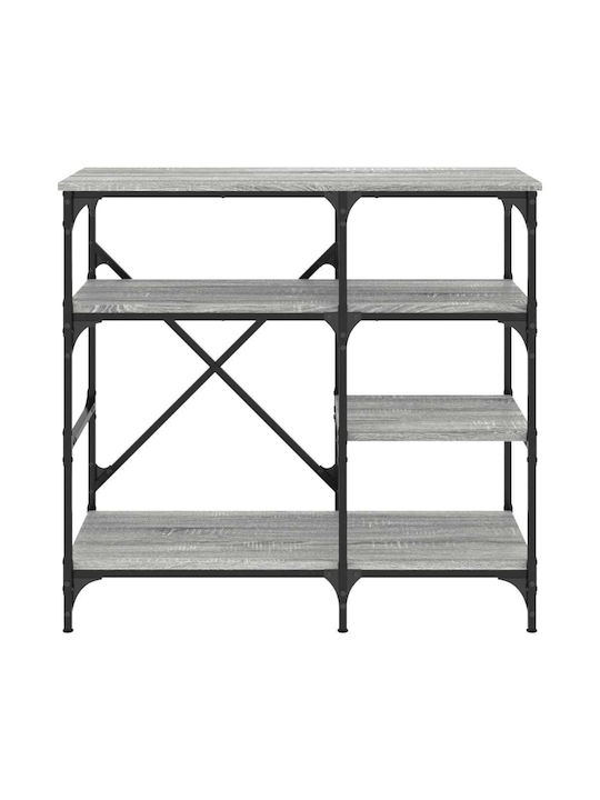 vidaXL Kitchen Rack Metallic 4 Tiers Gray 90x40x84cm