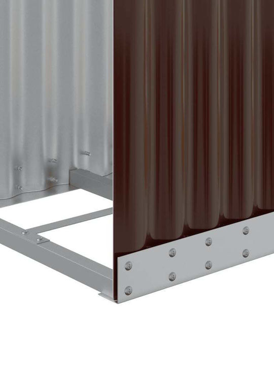 vidaXL Inox Ράφι Αποθήκευσης Ξύλων 40x45x170cm Καφέ