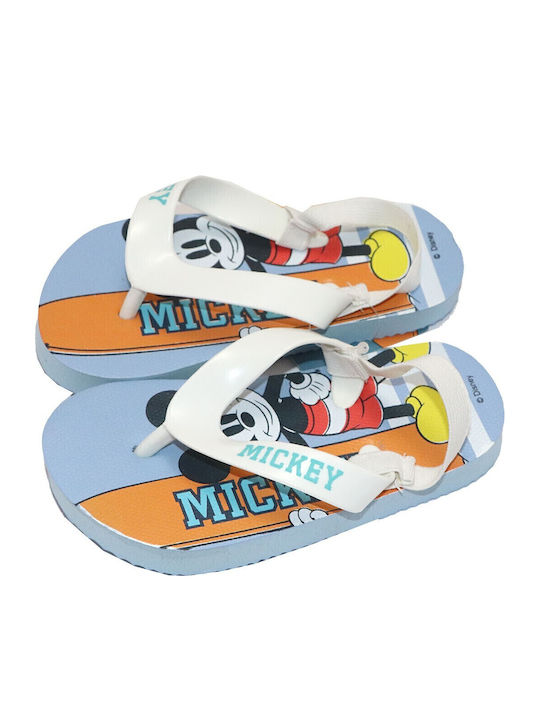 Kids' Flip Flops Mickey White Mouse
