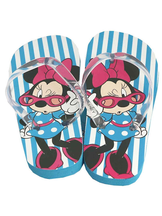 Disney Παιδικές Σαγιονάρες Flip Flops Minnie Γαλάζιες Mouse