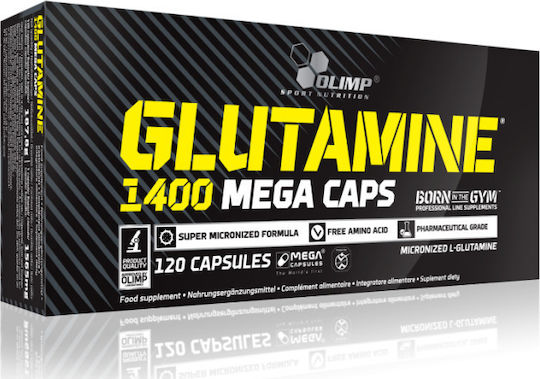 Olimp Sport Nutrition Glutamine Mega Caps 1400mg 120 Kapseln Ungesüßt