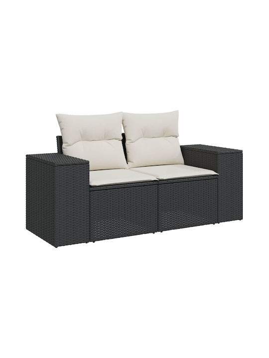 Outdoor Sofa Rattan with Cushions 55x55x69cm