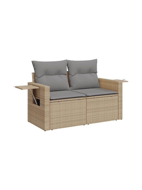 vidaXL Outdoor Sofa Rattan with Cushions 55x55x69cm