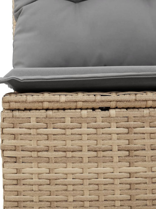 vidaXL Outdoor Sofa Rattan with Cushions 55x55x69cm
