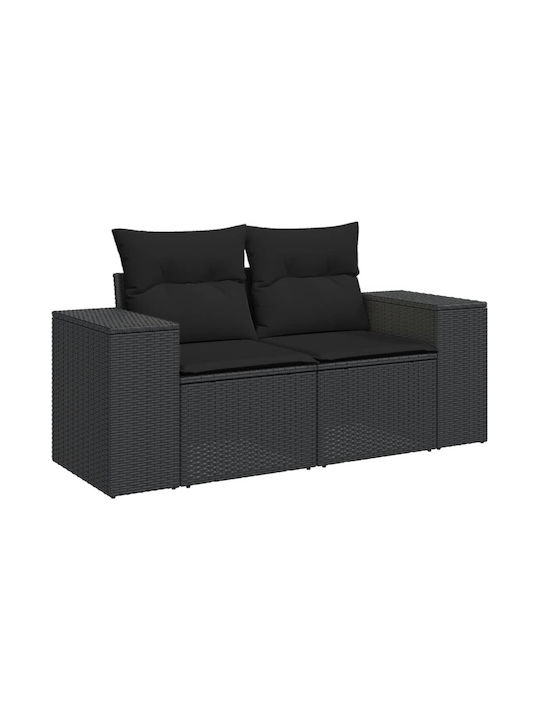 vidaXL Tree-Seater Outdoor Sofa Rattan with Cushions 55x55x69cm