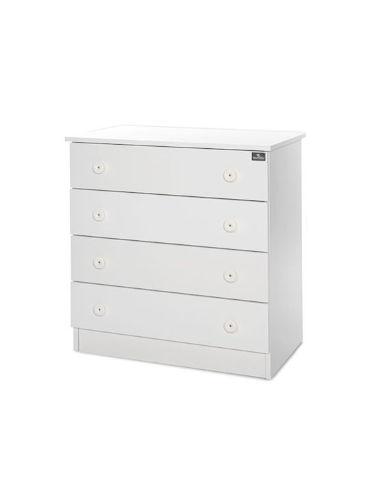 Baby Dresser with 4 Drawers White 81x50x86cm