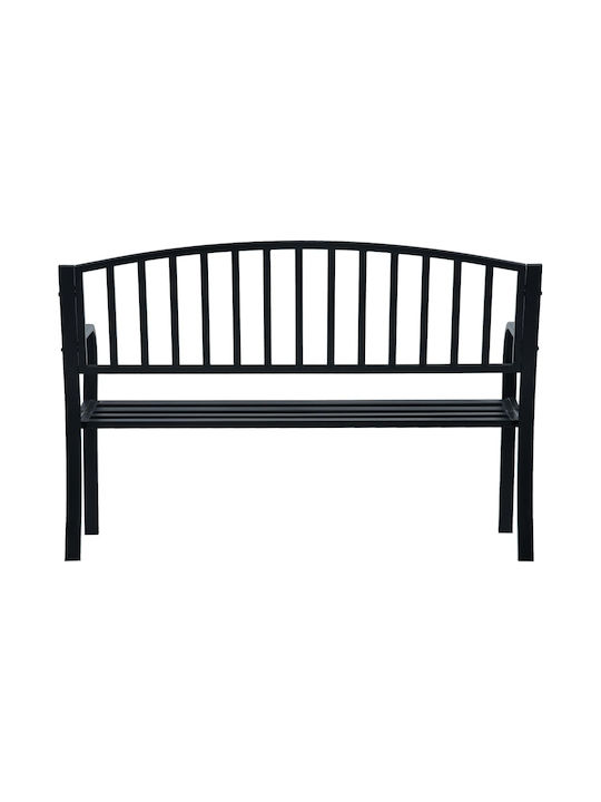 Bench Outdoor Metal Black 120x51x60cm