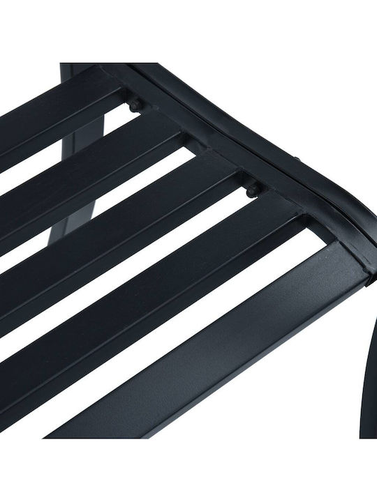 Bench Outdoor Metal Black 120x51x60cm