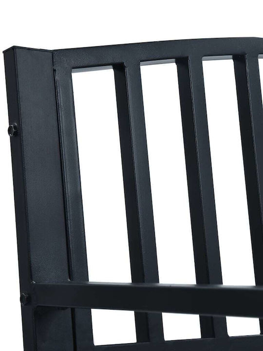 Bench Outdoor Metal Black 120x51x60cm