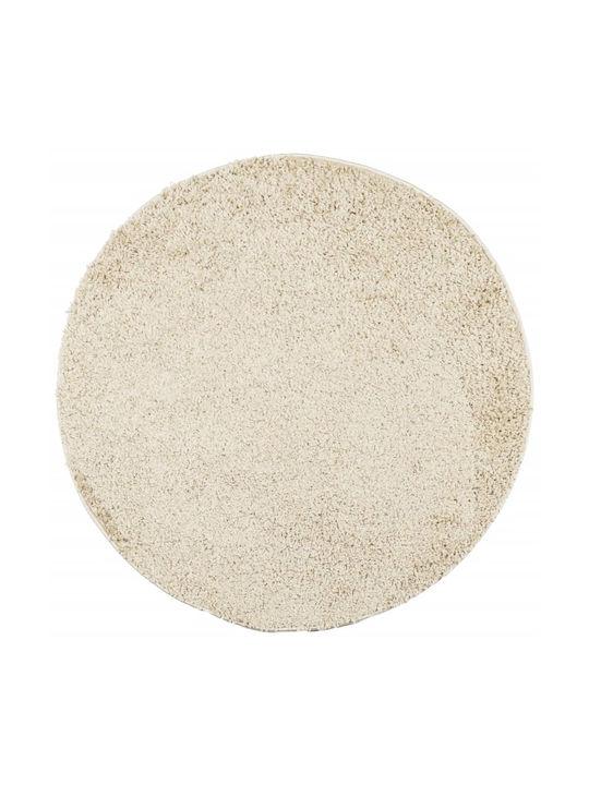 vidaXL Rug Round Shaggy Gold