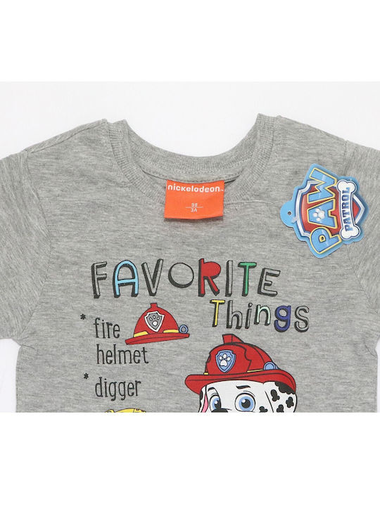 Nickelodeon Παιδικό T-shirt Κοντομάνικο Γκρι