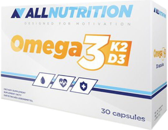 AllNutrition Omega3 K2 & D3 Витамин за Здравето на костите 30 капси