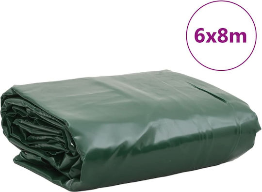 vidaXL Waterproof Tarpaulin 600gr/m² 8x6m. Heavy Duty Green