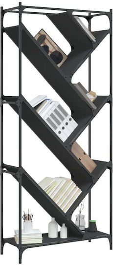 Black Bookcase 79x30x180 cm