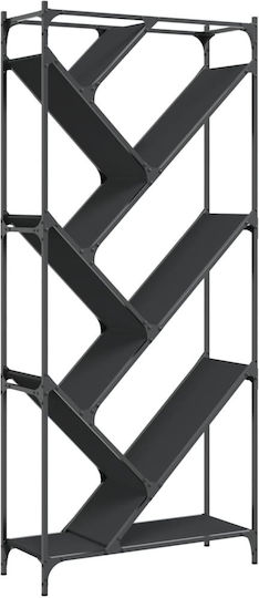 Black Bookcase 79x30x180 cm