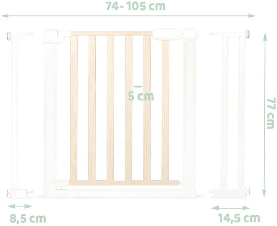 Nukido Security Door made of Metal in White Color 77x77cm 1pcs