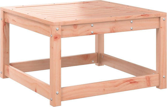 Wooden Cube Garden Stool with Cushion Brown 63.5x63.5x38cm