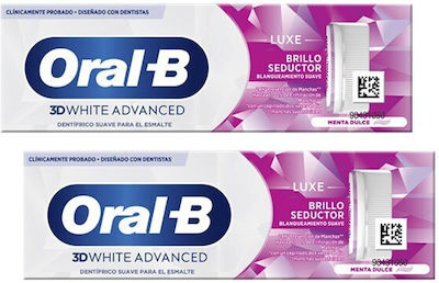 Oral-B Luxe 3D White Advanced Οδοντόκρεμα για Λεύκανση 2x75ml