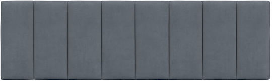 vidaXL Възглавница за табла за легло, Текстил, Тъмносив, 160x45 см