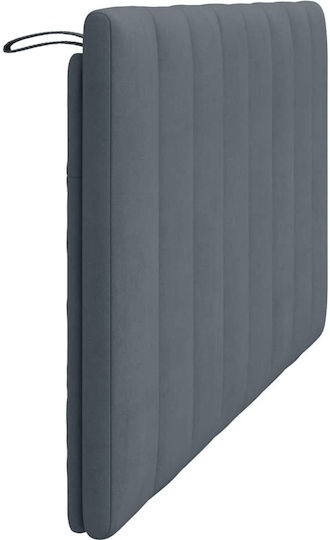 vidaXL Възглавница за табла за легло, Текстил, Тъмносив, 160x45 см