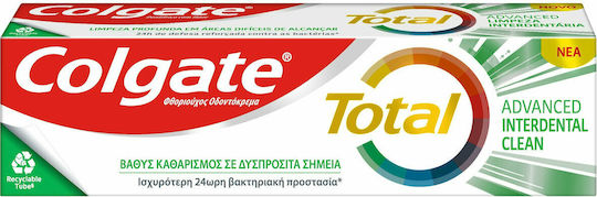 Colgate Total Advanced Interdental Clean Toothpaste for Ulitis & Cavities 75ml