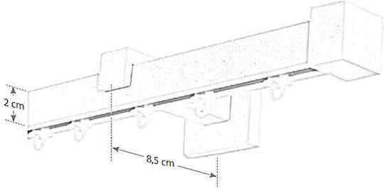 Raft de aluminiu pentru perdele Anartisi Madison My 34 Raft de aluminiu pentru perdele Dimensiuni (160cm), Proprietăți (single)