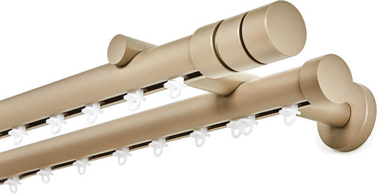 Anartisi Double Aluminum Curtain Track in Gold Color 300cm