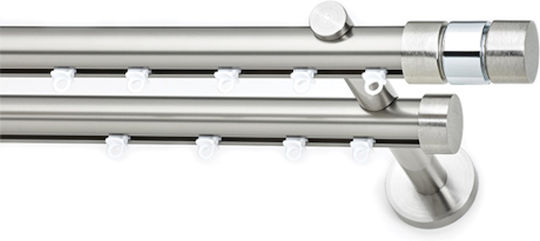 Anartisi Ilios S1 One-Way Curtain Tracks Metallic in Silver Colour 360cm 32489_7808