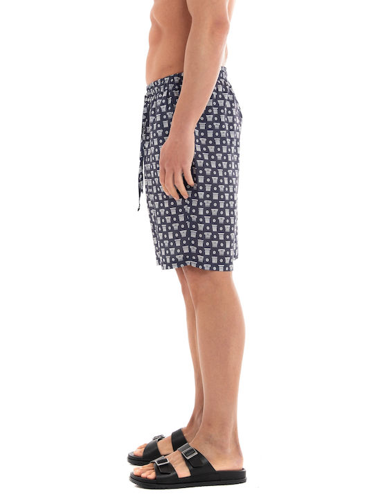 Colman Printed Shorts - Navy Σορτς (Ανδρικό Cotton Navy - CMJ1MA22VIS)