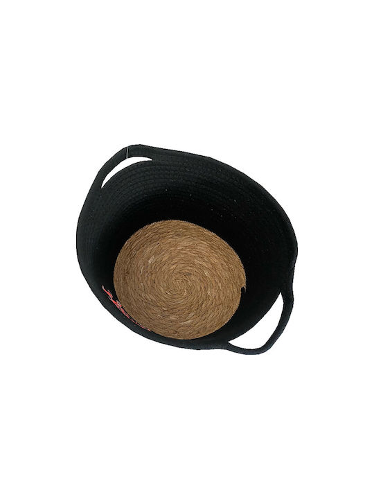 TnS Καλάθι Αποθήκευσης Bamboo Μαύρο 27.5x23.5cm