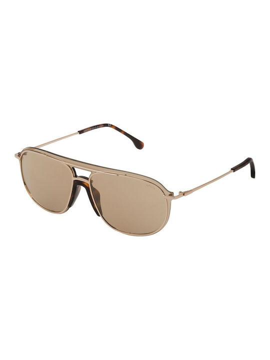 Lozza Men's Sunglasses with Gold Metal Frame and Gold Lens