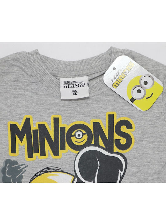 Minions Bluză pentru copii Cu mâneci lungi gri