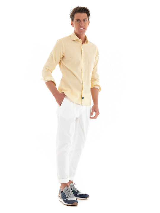 Brouback Slim Fit Striped Shirt - Yellow Πουκάμισα (Ανδρικό Yellow - Z60-284)