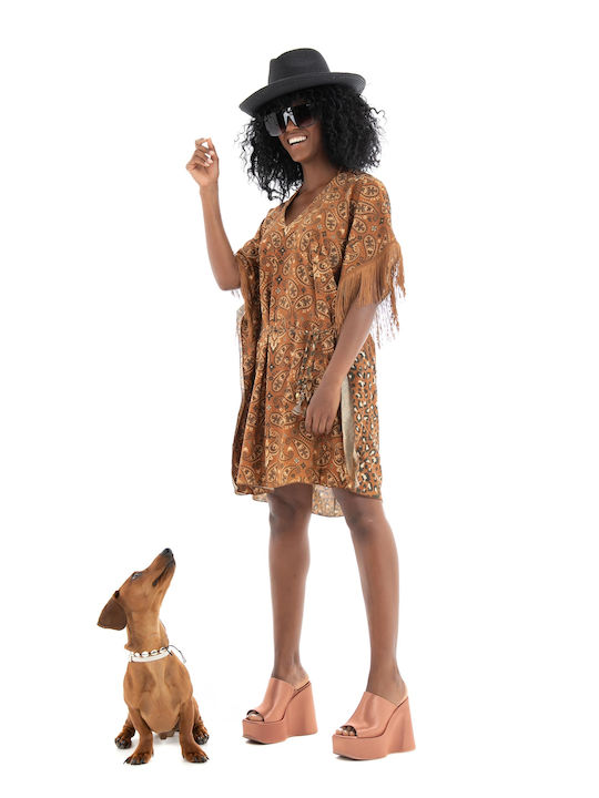 4giveness Ibiza Caftan Dress - Animal Print Μαγιό & Beachwear, Φορέματα & Ολόσωμες Φόρμες (Γυναικείο Animal Print - FGCW2427-Animal Print)