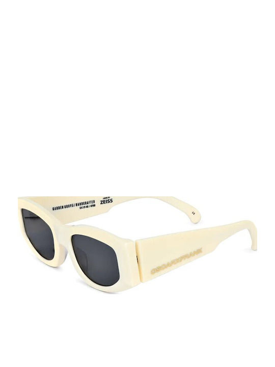 Oscar & Frank Garden Grove Damen Sonnenbrille mit Weiß Kunststoff Gestell und Gray Linse GARDENGROVE/072CR/53/21