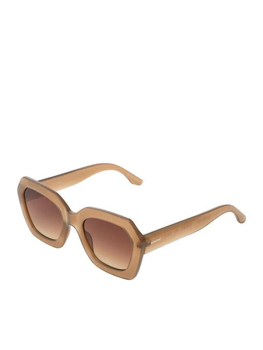 Komono Women's Sunglasses with Beige Plastic Frame and Brown Gradient Lens S10527