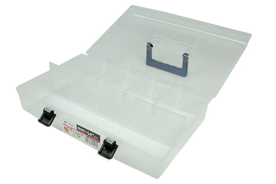 Prosperplast Tool Compartment Organiser 6 Slot Transparent 35.9x23.8x8.5cm