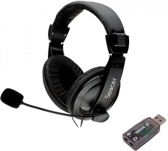 Spacer SPK-222-USB On Ear Căști Multimedia cu microfon și conexiune USB-A