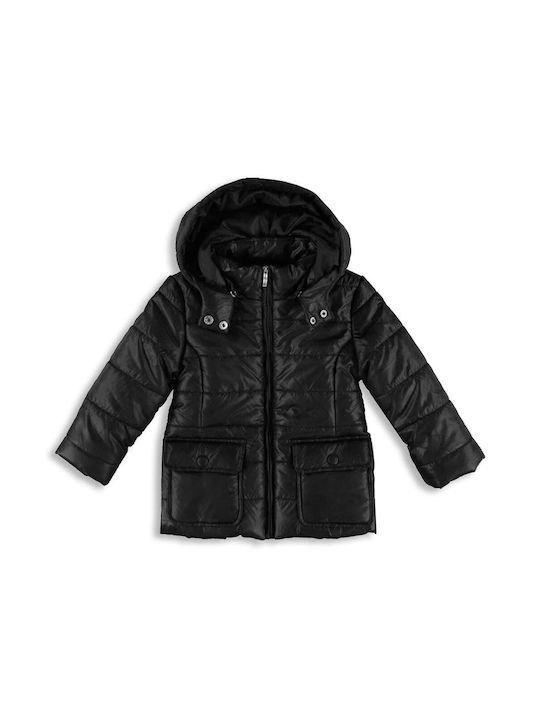 Mayoral Kids Casual Jacket short Hooded Black