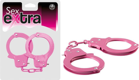 Nanma Sex Extra Metal Cuffs with Key Χειροπέδες σε Ροζ Χρώμα