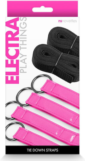 Ns Novelties Electra Play ThingsTie Down Straps Ιμάντες Ακινητοποίησης Pink / Black