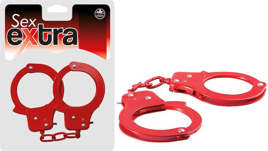 Nanma Sex Extra Metal Cuffs with Key Χειροπέδες σε Κόκκινο Χρώμα