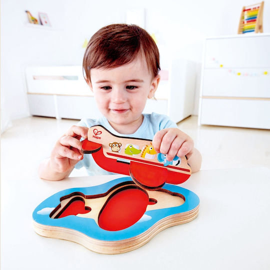 Wooden Kids Puzzle 3d Airplane for 2+ years+ Years 3pcs Hape
