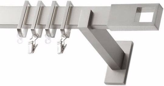 Tijă pentru perdele Inox An.belmont Flat Dimensiuni (200cm), Proprietăți (simplă)