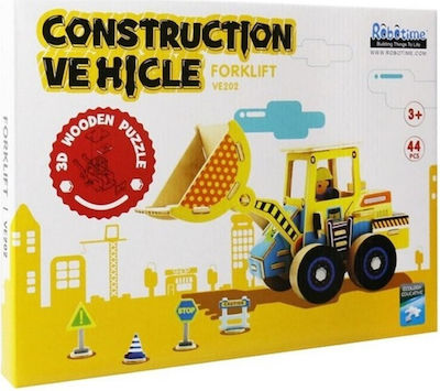 Robotime Wooden Construction Toy Ξύλινο 3D Πάζλ Μπουλντόζα