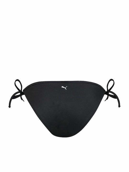 Bikinihosen Slip mit Schnürung Schwarz