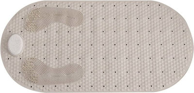 Quasar Pumice Stone Bathtub Mat with Suction Cups Brown 40x80cm