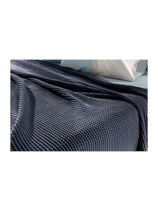 Guy Laroche Eternity Pique Blanket Queen 230x240cm Marine