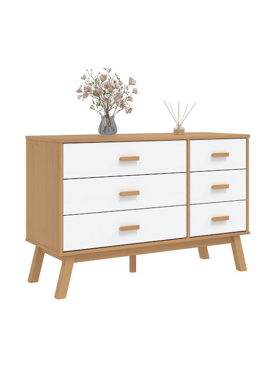 Συρταριέρα Креватокамарас с 6 чекмеджета White and Brown 68x42x73.5бр